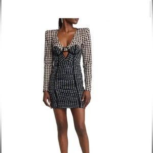 ASOS luxe houndstooth dress size 6 new with tags